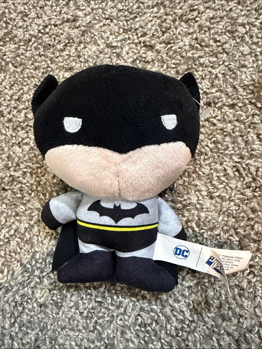 DC Comics Batman Plush - Black, Gray & Yellow Accent